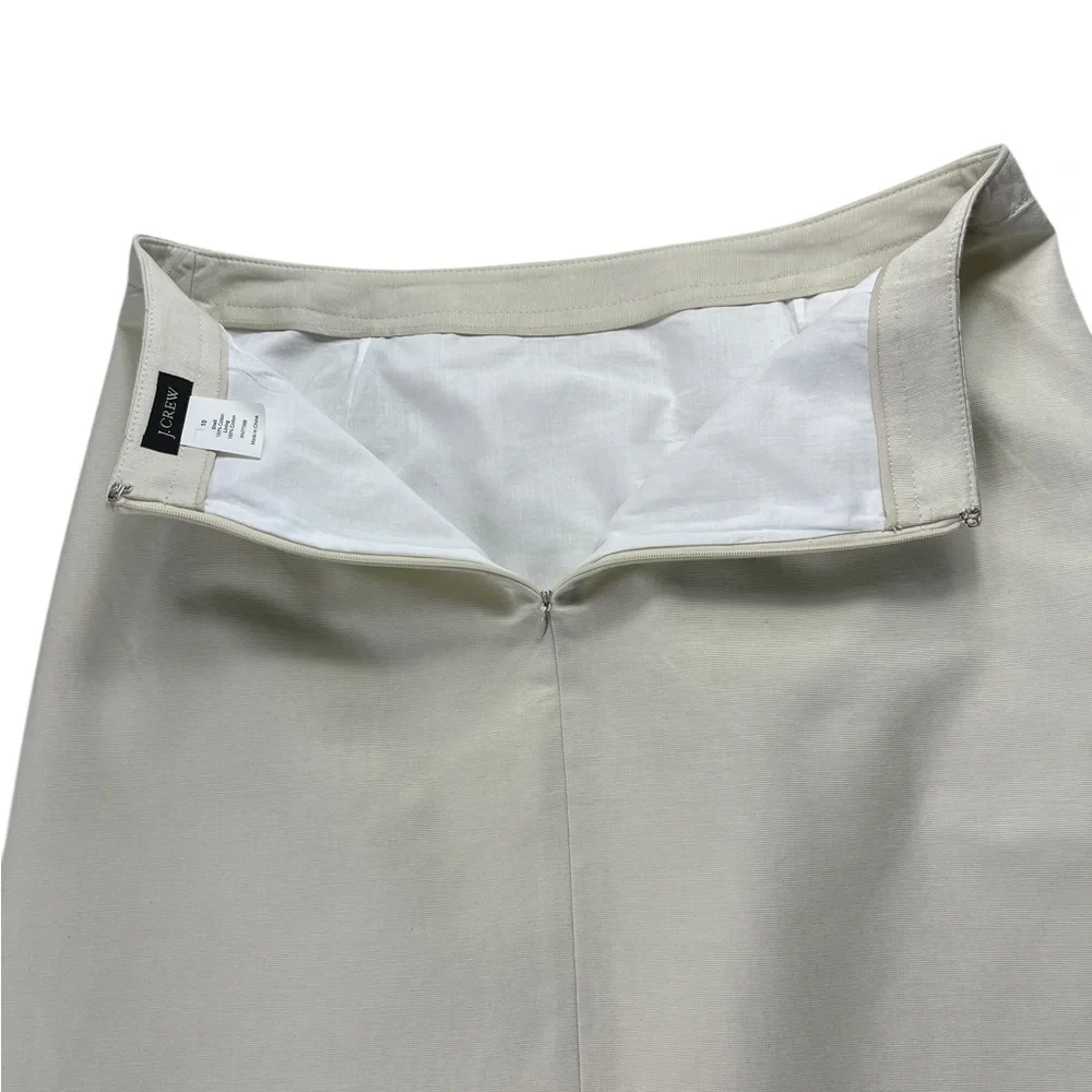 J. Crew A-Line Skirt 100% Cotton Fully Lined Floral Embroidered Size 10 Cottage